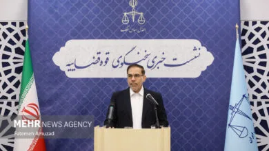 نشست خبری اصغر جهانگیر سخنگوی قوه قضائیه آغاز شد نشست خبری اصغر جهانگیر سخنگوی قوه قضائیه آغاز شد