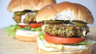 طرز تهیه برگر با کدو و نخود