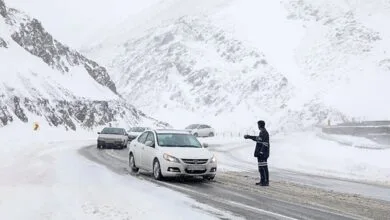 بارش برف و باران در ۲۵ محور مواصلاتی؛ بازگشایی جاده چالوس از ساعت ۲۴ امشب