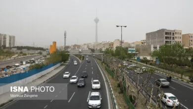 تنفس هوای نامطلوب در تهران برای هفتمین روز پیاپی