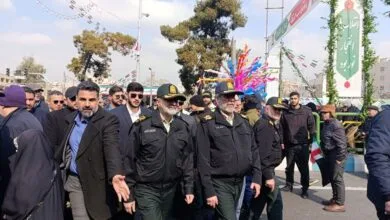 حضور سردار رادان در راهپیمایی ۲۲ بهمن