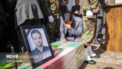 مراسم بزرگداشت شهید احسان باقری در مسجد ارک تهران برگزار شد