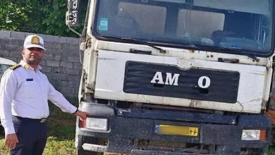 توقیف کامیون با خلافی سنگین در رضوانشهر